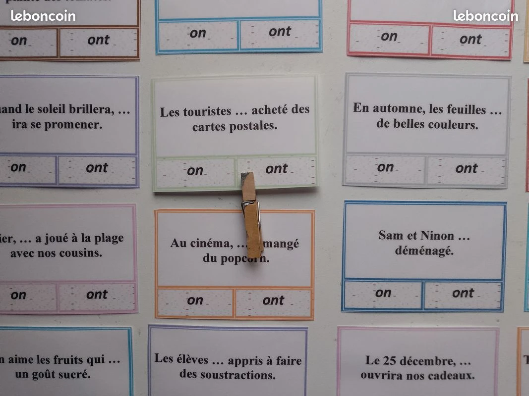 Jeu conjugaison homophones on / ont